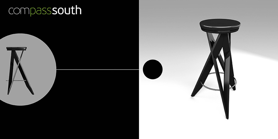 «Compass». Дизайн барных стульев для конкурса «Prototype». Дизайн: © Боремир Бахарев. Студия TrofotoDesign. 2017