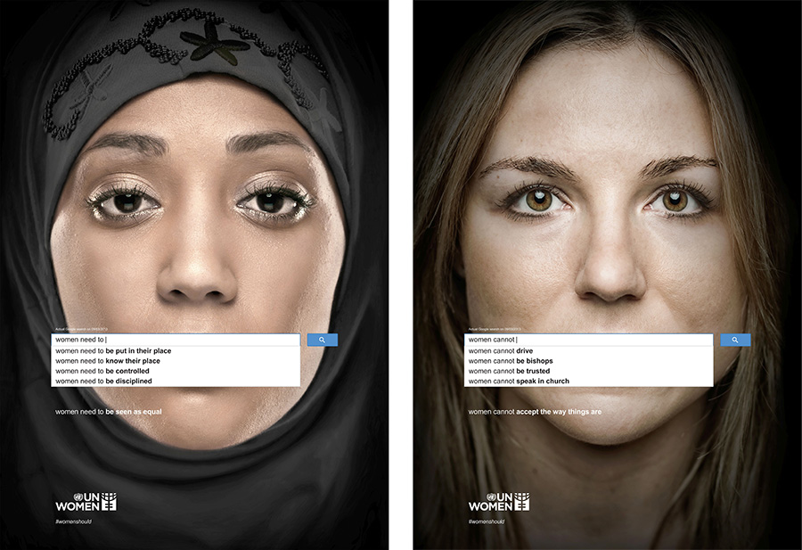 UN Women, The Autocomplete Truth: Need, advertising campaign (2013) © Mermac Ogilvy & Mather Dubai 