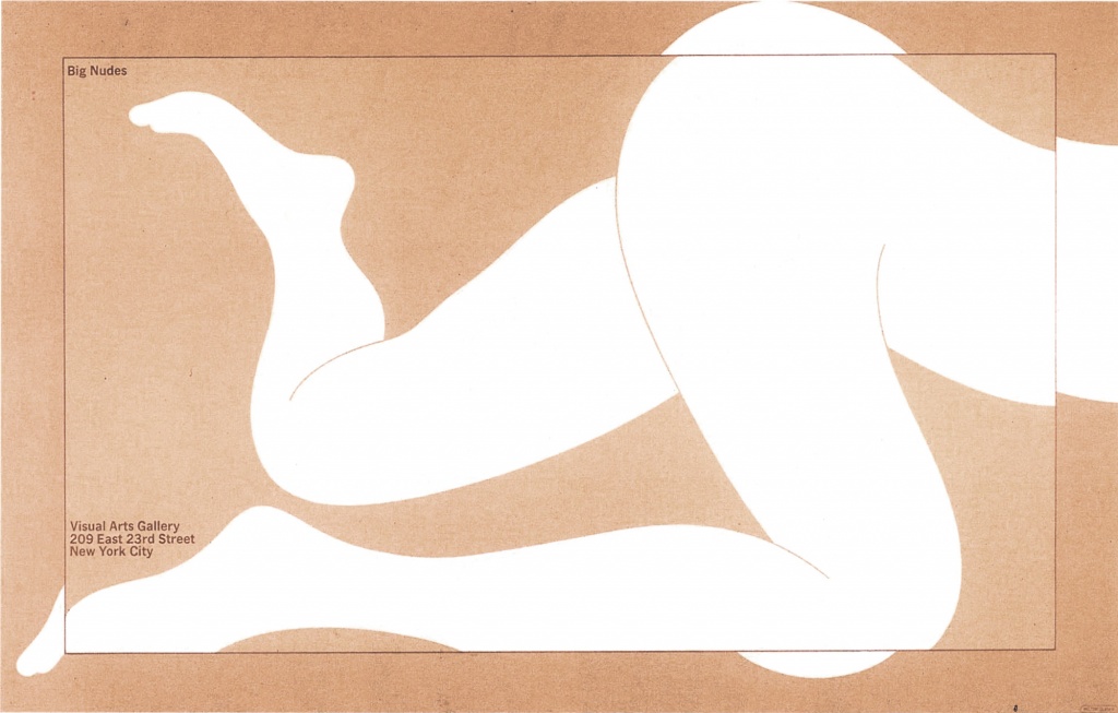Плакат Big Nude для выставки Школы визуального искусства. Милтон Глейзер, 1967 год