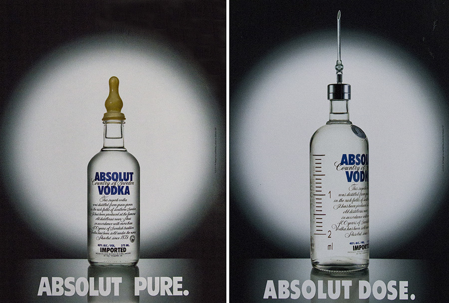 Плакаты для водки «Absolute». 1997 год.