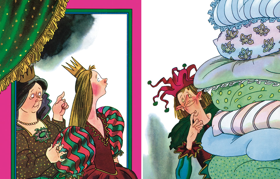 Иллюстрации Виктора Боковни к сказке «Принцесса на горошине» Г. Х. Андерсена